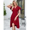 imageANRABESS Womens Cocktail Dress Semi Formal Wedding Guest Wrap Midi Dresses Summer Western A Line High Low Ruffled DressRed