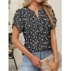imageANRABESS Womens Dressy Chiffon Blouses V Neck Petal Short Sleeve Shirts 2026 Summer Casual Business Office Work TopsBlack Floral