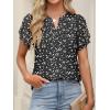imageANRABESS Womens Dressy Chiffon Blouses V Neck Petal Short Sleeve Shirts 2026 Summer Casual Business Office Work TopsBlack Floral