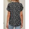 imageANRABESS Womens Dressy Chiffon Blouses V Neck Petal Short Sleeve Shirts 2026 Summer Casual Business Office Work TopsBlack Floral
