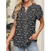 imageANRABESS Womens Dressy Chiffon Blouses V Neck Petal Short Sleeve Shirts 2026 Summer Casual Business Office Work TopsBlack Floral