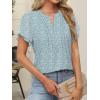 imageANRABESS Womens Dressy Chiffon Blouses V Neck Petal Short Sleeve Shirts 2026 Summer Casual Business Office Work TopsBlue Floral