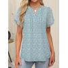 imageANRABESS Womens Dressy Chiffon Blouses V Neck Petal Short Sleeve Shirts 2026 Summer Casual Business Office Work TopsBlue Floral