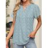 imageANRABESS Womens Dressy Chiffon Blouses V Neck Petal Short Sleeve Shirts 2026 Summer Casual Business Office Work TopsBlue Floral