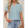 imageANRABESS Womens Dressy Chiffon Blouses V Neck Petal Short Sleeve Shirts 2026 Summer Casual Business Office Work TopsBlue Floral