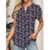 imageANRABESS Womens Dressy Chiffon Blouses V Neck Petal Short Sleeve Shirts 2026 Summer Casual Business Office Work TopsPurple Floral