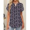 imageANRABESS Womens Dressy Chiffon Blouses V Neck Petal Short Sleeve Shirts 2026 Summer Casual Business Office Work TopsPurple Floral