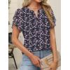 imageANRABESS Womens Dressy Chiffon Blouses V Neck Petal Short Sleeve Shirts 2026 Summer Casual Business Office Work TopsPurple Floral