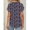 imageANRABESS Womens Dressy Chiffon Blouses V Neck Petal Short Sleeve Shirts 2026 Summer Casual Business Office Work TopsPurple Floral
