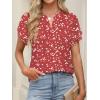 imageANRABESS Womens Dressy Chiffon Blouses V Neck Petal Short Sleeve Shirts 2026 Summer Casual Business Office Work TopsRed Floral