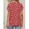 imageANRABESS Womens Dressy Chiffon Blouses V Neck Petal Short Sleeve Shirts 2026 Summer Casual Business Office Work TopsRed Floral