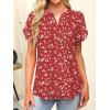 imageANRABESS Womens Dressy Chiffon Blouses V Neck Petal Short Sleeve Shirts 2026 Summer Casual Business Office Work TopsRed Floral
