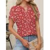 imageANRABESS Womens Dressy Chiffon Blouses V Neck Petal Short Sleeve Shirts 2026 Summer Casual Business Office Work TopsRed Floral