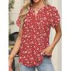imageANRABESS Womens Dressy Chiffon Blouses V Neck Petal Short Sleeve Shirts 2026 Summer Casual Business Office Work TopsRed Floral