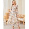 imageANRABESS Womens Floral Long Sleeve Maxi Dress V Neck Chiffon Flowy Boho ALine 2026 Spring Wedding Guest Party Wrap DressesFloral Beige