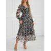 imageANRABESS Womens Floral Long Sleeve Maxi Dress V Neck Chiffon Flowy Boho ALine 2026 Spring Wedding Guest Party Wrap DressesFloral Black