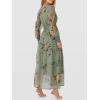 imageANRABESS Womens Floral Long Sleeve Maxi Dress V Neck Chiffon Flowy Boho ALine 2026 Spring Wedding Guest Party Wrap DressesFloral Green