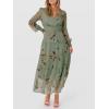 imageANRABESS Womens Floral Long Sleeve Maxi Dress V Neck Chiffon Flowy Boho ALine 2026 Spring Wedding Guest Party Wrap DressesFloral Green