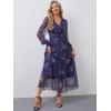 imageANRABESS Womens Floral Long Sleeve Maxi Dress V Neck Chiffon Flowy Boho ALine 2026 Spring Wedding Guest Party Wrap DressesFloral Navy Blue