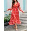 imageANRABESS Womens Floral Long Sleeve Maxi Dress V Neck Chiffon Flowy Boho ALine 2026 Spring Wedding Guest Party Wrap DressesFloral Red