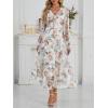 imageANRABESS Womens Floral Long Sleeve Maxi Dress V Neck Chiffon Flowy Boho ALine 2026 Spring Wedding Guest Party Wrap DressesFloral White
