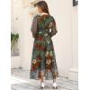 imageANRABESS Womens Floral Long Sleeve Maxi Dress V Neck Chiffon Flowy Boho ALine 2026 Spring Wedding Guest Party Wrap DressesRed Yellow Rose