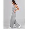 imageANRABESS Womens Jumpsuits 2026 Spring Fall Thick Casual Romper Sleeveless Wide Leg Pants One Piece Outfits Vacation ClothesGray