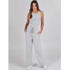 imageANRABESS Womens Jumpsuits 2026 Spring Fall Thick Casual Romper Sleeveless Wide Leg Pants One Piece Outfits Vacation ClothesLight Gray