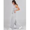imageANRABESS Womens Jumpsuits 2026 Spring Fall Thick Casual Romper Sleeveless Wide Leg Pants One Piece Outfits Vacation ClothesLight Gray