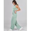 imageANRABESS Womens Jumpsuits 2026 Spring Fall Thick Casual Romper Sleeveless Wide Leg Pants One Piece Outfits Vacation ClothesPea Green