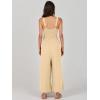 imageANRABESS Womens Jumpsuits Summer Linen Wide Leg Sleeveless V Neck Casual Dressy Rompers Pants 2026 Spring Vacation OutfitsBeige