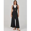 imageANRABESS Womens Jumpsuits Summer Linen Wide Leg Sleeveless V Neck Casual Dressy Rompers Pants 2026 Spring Vacation OutfitsBlack