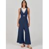 imageANRABESS Womens Jumpsuits Summer Linen Wide Leg Sleeveless V Neck Casual Dressy Rompers Pants 2026 Spring Vacation OutfitsBlue