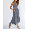 imageANRABESS Womens Jumpsuits Summer Linen Wide Leg Sleeveless V Neck Casual Dressy Rompers Pants 2026 Spring Vacation OutfitsDark Grey