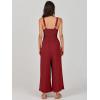 imageANRABESS Womens Jumpsuits Summer Linen Wide Leg Sleeveless V Neck Casual Dressy Rompers Pants 2026 Spring Vacation OutfitsDeep Red