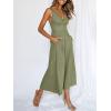 imageANRABESS Womens Jumpsuits Summer Linen Wide Leg Sleeveless V Neck Casual Dressy Rompers Pants 2026 Spring Vacation OutfitsOlive