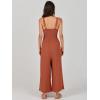 imageANRABESS Womens Jumpsuits Summer Linen Wide Leg Sleeveless V Neck Casual Dressy Rompers Pants 2026 Spring Vacation OutfitsRust