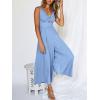 imageANRABESS Womens Jumpsuits Summer Linen Wide Leg Sleeveless V Neck Casual Dressy Rompers Pants 2026 Spring Vacation OutfitsSky Blue