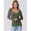 imageANRABESS Womens Long Sleeve Shirts Scoop Neck Ribbed Knit Slim Fitted Tops Casual Basic Tee 2025 Fall Fashion Outfits ClothesArmy Green