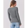 imageANRABESS Womens Long Sleeve Shirts Scoop Neck Ribbed Knit Slim Fitted Tops Casual Basic Tee 2025 Fall Fashion Outfits ClothesDark Grey