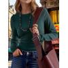 imageANRABESS Womens Long Sleeve Waffle Knit Shirts Casual Slim Fitted Crew Neck Thermal Tops Basic Tee 2026 Fall Trendy OutfitsDeep Green
