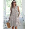 imageANRABESS Womens Mini Dresses Sleeveless V Neck Tiered Swing Going Out Beach Vacation Sundress 2026 Summer Casual OutfitsPolka Dot