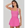 imageANRABESS Womens Mini Tennis Dresses Skort Summer Sleeveless One Piece Workout Romper Dress with Shorts Athletic 2026 OutfitHot Pink