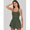 imageANRABESS Womens Mini Tennis Dresses Skort Summer Sleeveless One Piece Workout Romper Dress with Shorts Athletic 2026 OutfitOlive
