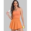imageANRABESS Womens Mini Tennis Dresses Skort Summer Sleeveless One Piece Workout Romper Dress with Shorts Athletic 2026 OutfitOrange