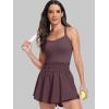 imageANRABESS Womens Mini Tennis Dresses Skort Summer Sleeveless One Piece Workout Romper Dress with Shorts Athletic 2026 OutfitPurple Brown