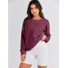 imageANRABESS Womens Oversized Sweatshirts Crewneck Long Sleeve Tunic Pullover Shirts Side Zipper Hoodies 2026 Spring ClothesBurgundy