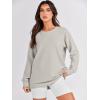 imageANRABESS Womens Oversized Sweatshirts Crewneck Long Sleeve Tunic Pullover Shirts Side Zipper Hoodies 2026 Spring ClothesGrey Apricot