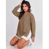 imageANRABESS Womens Oversized Sweatshirts Crewneck Long Sleeve Tunic Pullover Shirts Side Zipper Hoodies 2026 Spring ClothesKhaki