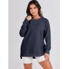 imageANRABESS Womens Oversized Sweatshirts Crewneck Long Sleeve Tunic Pullover Shirts Side Zipper Hoodies 2026 Spring ClothesNavy Blue